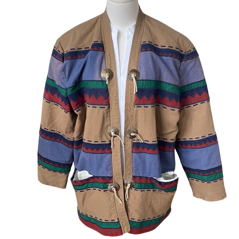 Vintage‎ Girasol Western Jacket Women XL Boho Concho Button Southwest Cowboycore